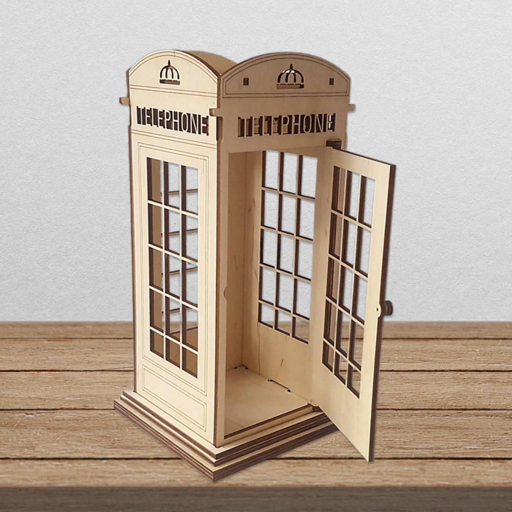 Laser Cut London Telephone File British Telephone Booth Svg