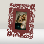 Laser Cut Flower Pattern Photo Frame Svg