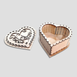 Patterned Heart Box Laser Cut Template File Svg