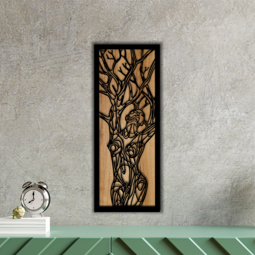 Laser Cut Tree Woman Svg Wall Art, Home Decor File