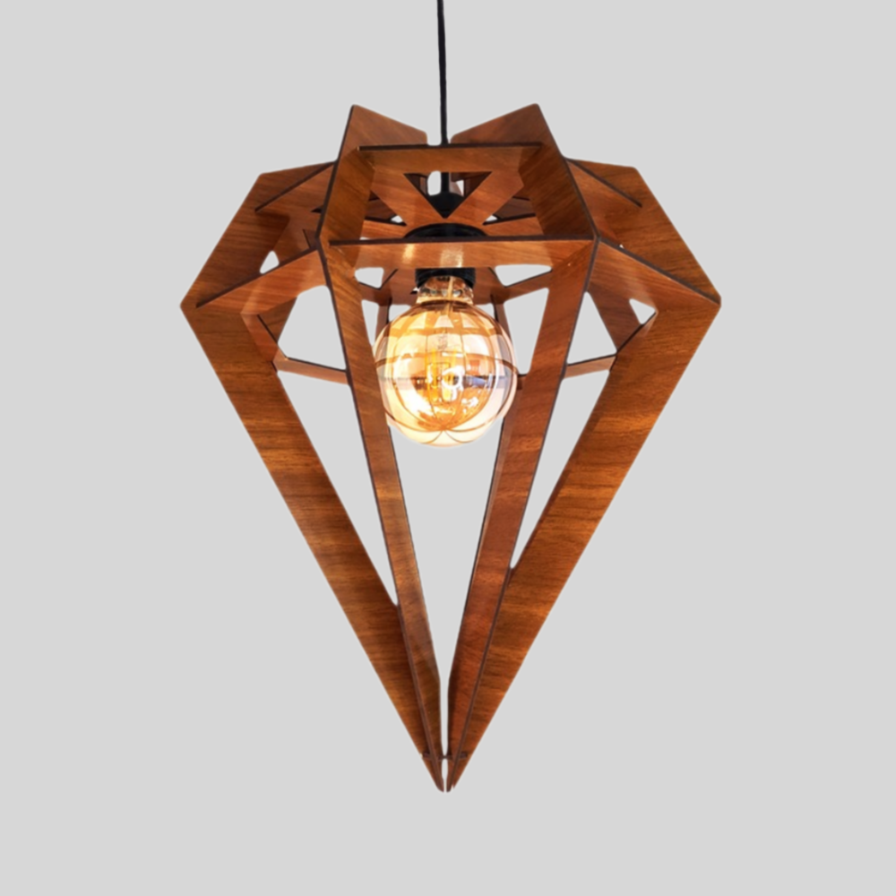 Laser Cut Diamond Chandelier 3mm Lamp File - Image 2