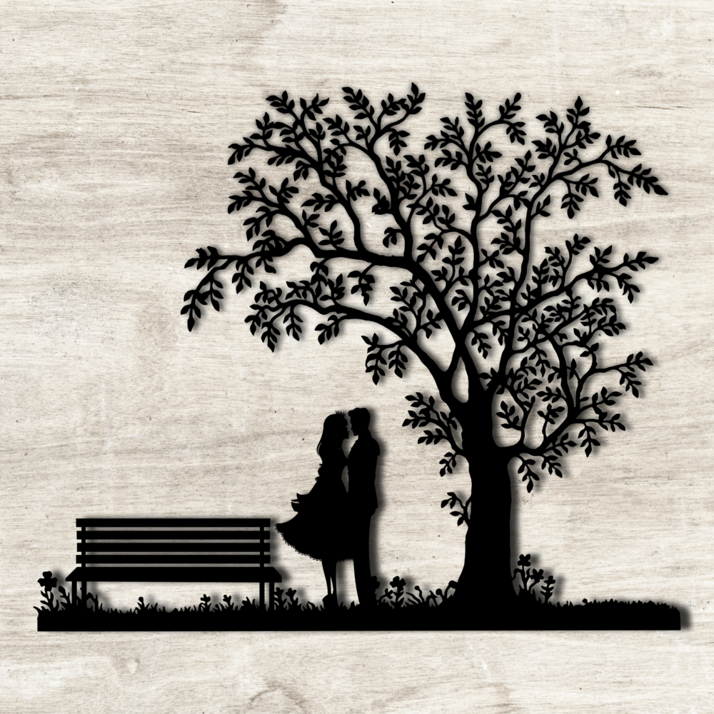 Free Laser Cut Lovers Under The Tree Svg Files