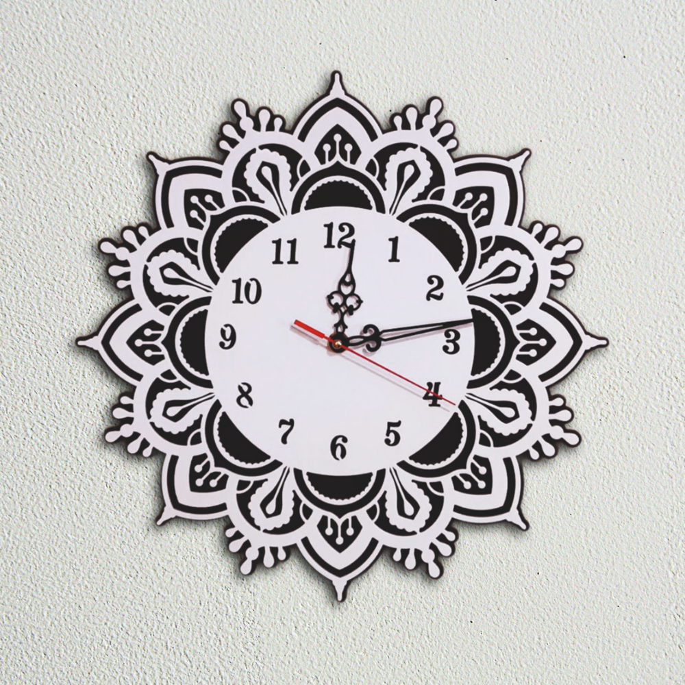 Laser Cut Lace Pattern Decorative Clock File