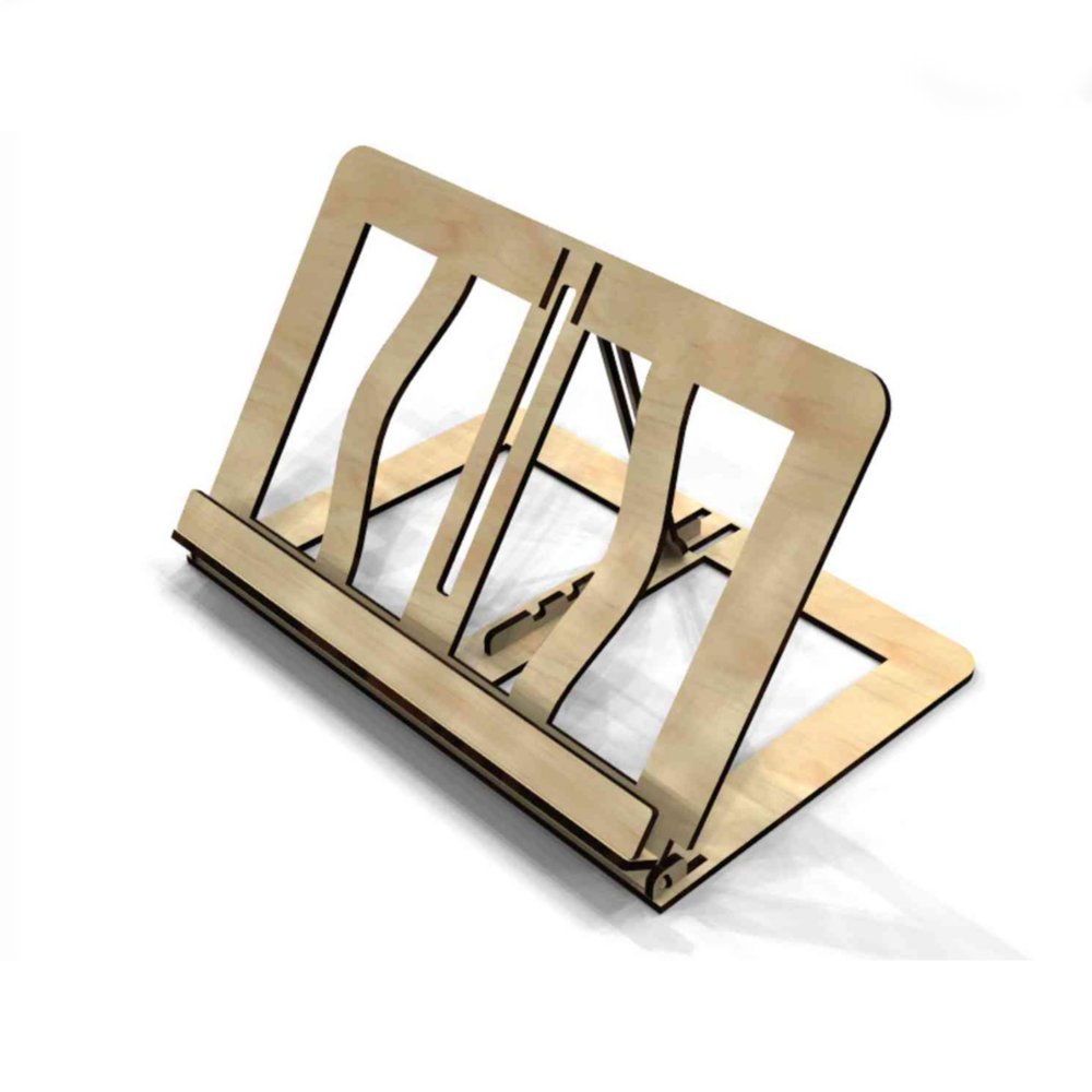 Laser Cut Wooden Book Stand File Reading Stand Svg