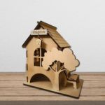 House Shaped Tea Holder Box 3mm 1/8 inch Laser Cut Files