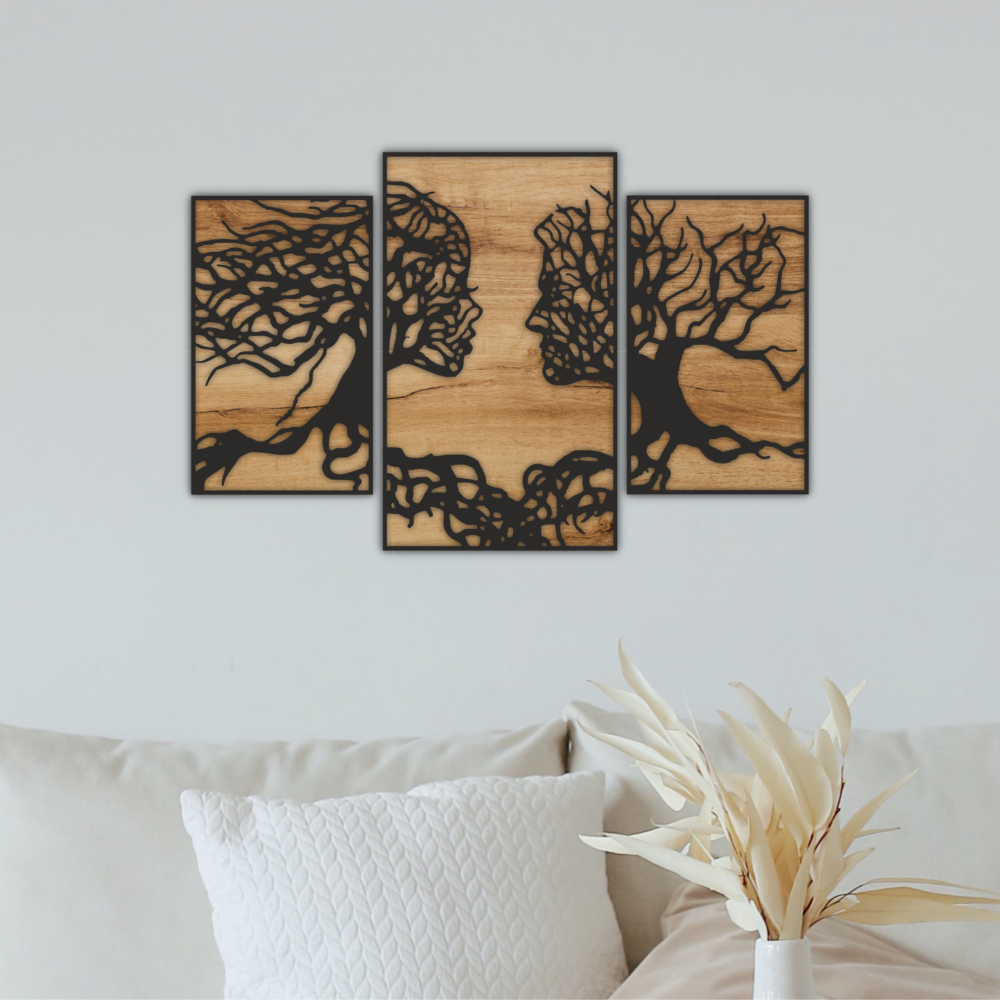 Laser Cut Tree Couple File Home Decor, Wall Art Svg