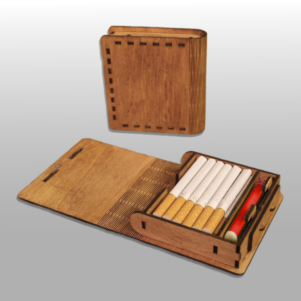 Laser Cut Cigarette Case File Box Template Svg