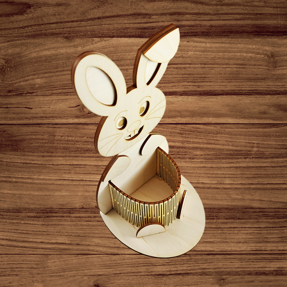 Laser Cut Easter Bunny Files Egg Holder Svg - Image 2