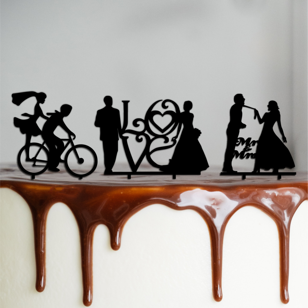 Laser Cut Wedding Bundle File Love Couple Silhouette - Image 3