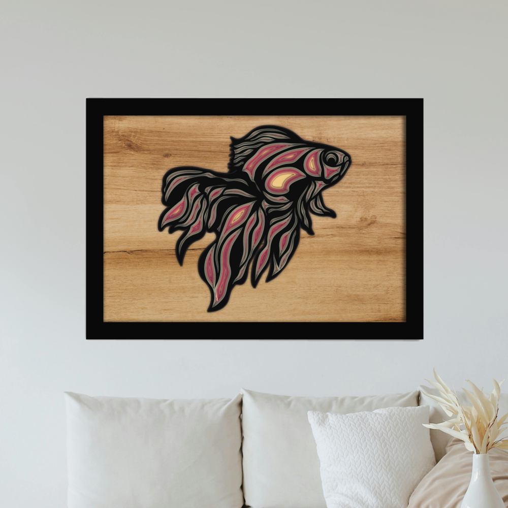 Laser Cut Multilayer Fish File Wall Art Svg - Image 2