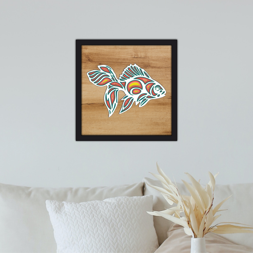 Laser Cut Multi Layer Fish Files Home Wall Art Svg - Image 2