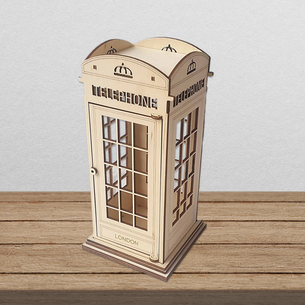 Laser Cut London Telephone File British Telephone Booth Svg - Image 2