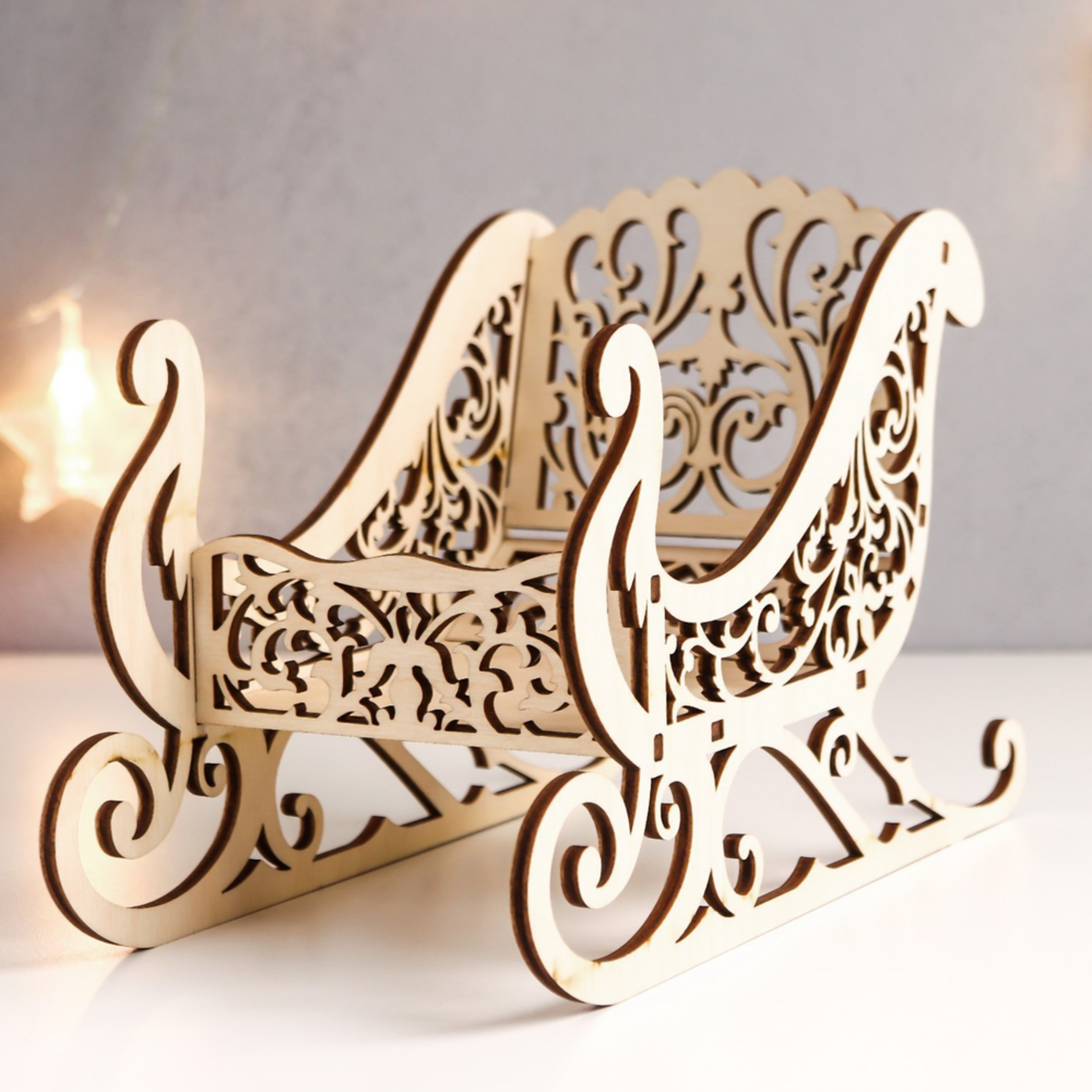 Laser Cut Christmas Santa Sleigh SVG & DXF Files