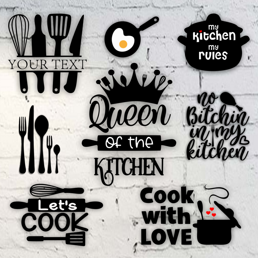 Laser Cut Kitchen Tools Wall Decor Bundle - SVG & DXF Files