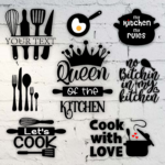 Laser Cut Kitchen Tools Wall Decor Bundle - SVG & DXF Files