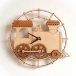 Laser Cut Train Wall Clock Design File