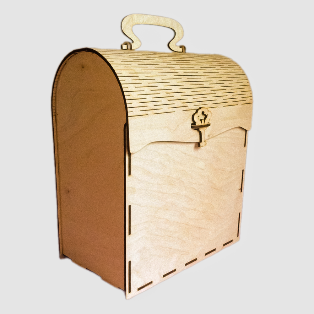 Laser Cut Wooden Bag and Box Template - SVG & DXF Design Files