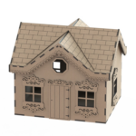 3mm Laser Cut Versatile Birdhouse, Piggy Bank Design Files