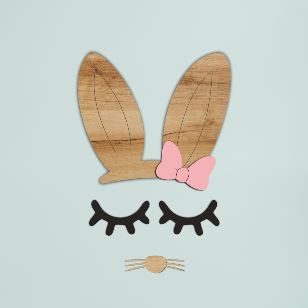 Easter Bunny Wall Decor Template - SVG & DXF Laser Cut File