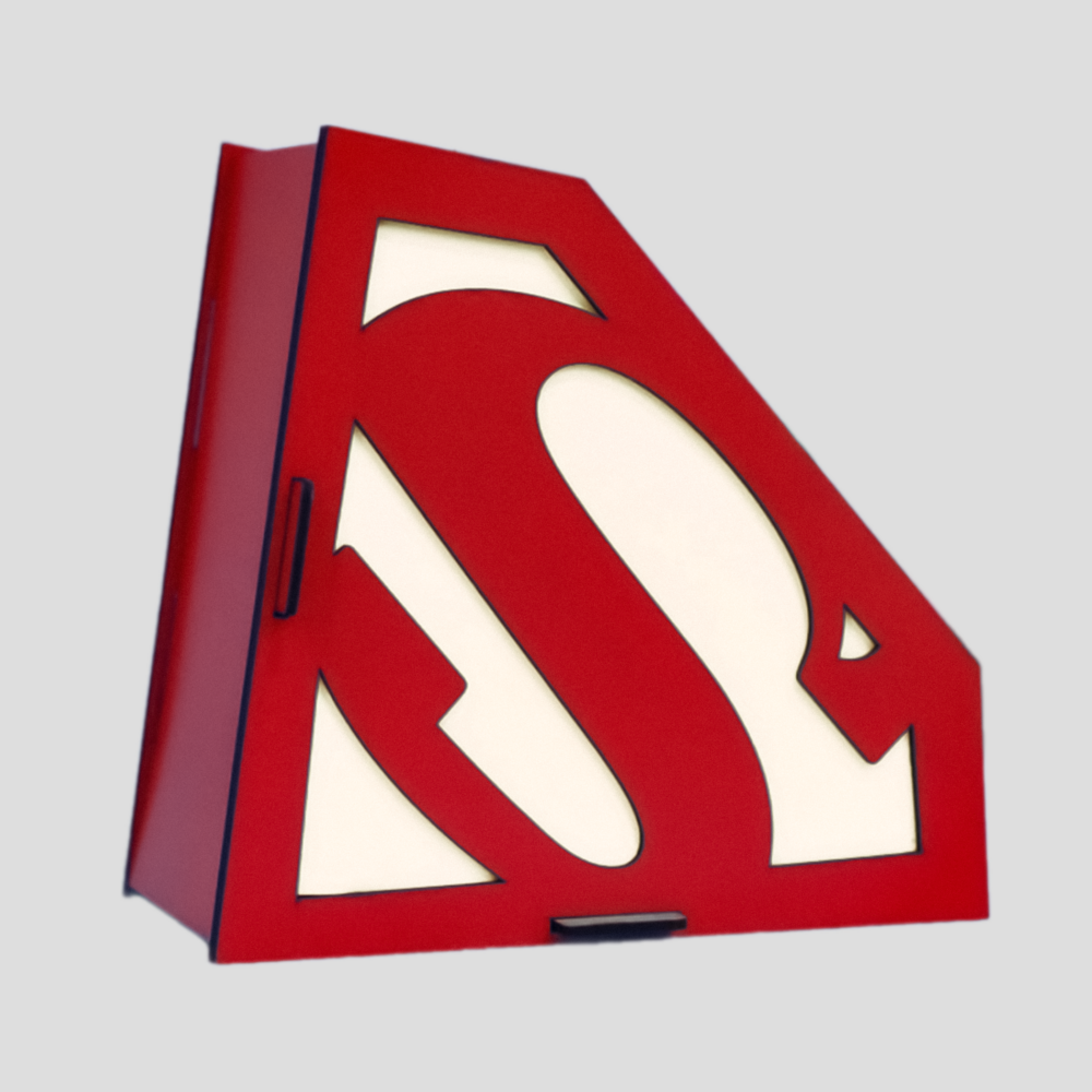 Superman Laser Cut Box Template - Download SVG & DXF Files